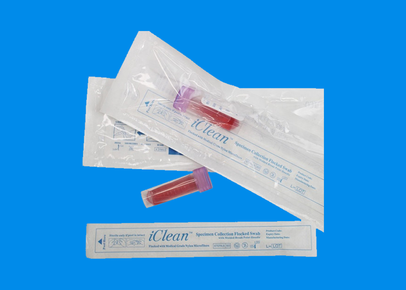 Nylon Flocked Nasopharyngeal Viral Swab With Preservation Solution