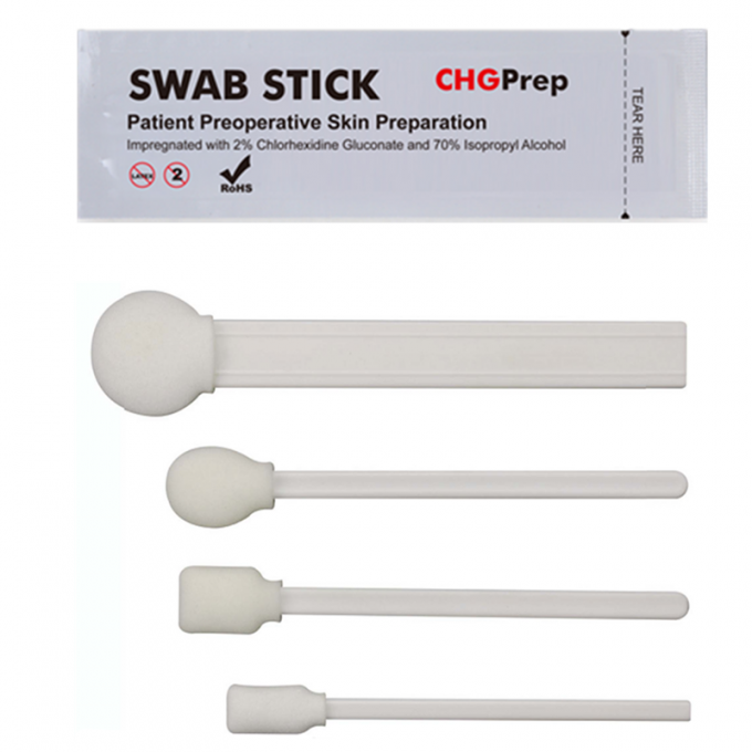Surgical CHG Chlorhexidine Oral Swabs Stick Sterile Foam Alcohol Prep