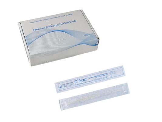 Specimen Collection Sterile Nose Throat Swab Sticks Nasopharyngeal Dry Flocked Swab