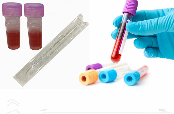 Flocked DNA Buccal Swabs For Sampling Nylon Fiber Sterile Transport Swab With Tube