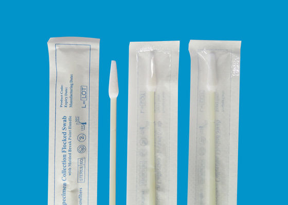 Nylon Fiber Cervical Flocked Disposable Sampling Swab For Cells DNA
