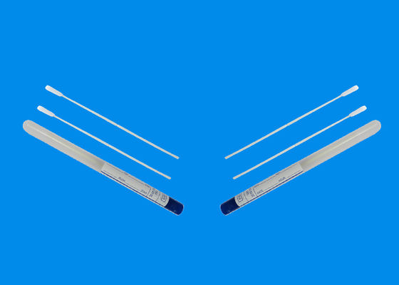 Easy Broken Handle Sampling Flocked Swab Transparent In Tube Packaging Free Sample