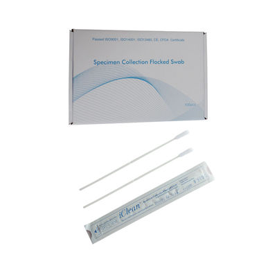 Sterile Nose Throat Swab Flocked For Animal Specimen Collection