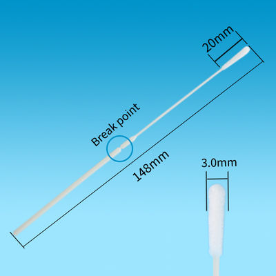 Sterilised Male Nylon Flocked Surgical Viral Nasopharyngeal Swabs Molded Breakpoint