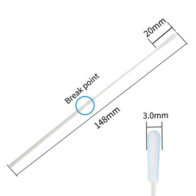 Sampling Flocked Nasopharyngeal Flu Swab / Flu Test Nose Swab Oval Tip CM-FS913