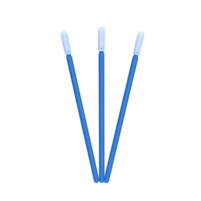 CM FS1702 Industrial Microfib Foam Tip Swab Round Head Blue Handle