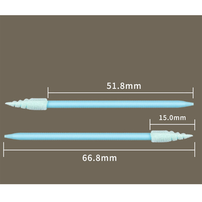 CM-FS751 Disposable Open Cell Tip Cleanroom Foam Swab Stick Industrial Pointed Spiral Head