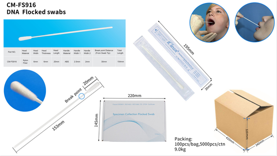 Medical Nasal Nasopharyngeal Test Swab Stick Disposable Dna Virus Sampling Tube