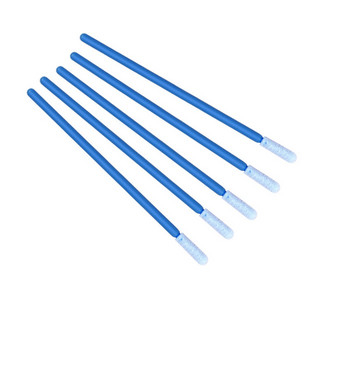 CM FS1702 Industrial Microfib Foam Tip Swab Round Head Blue Handle
