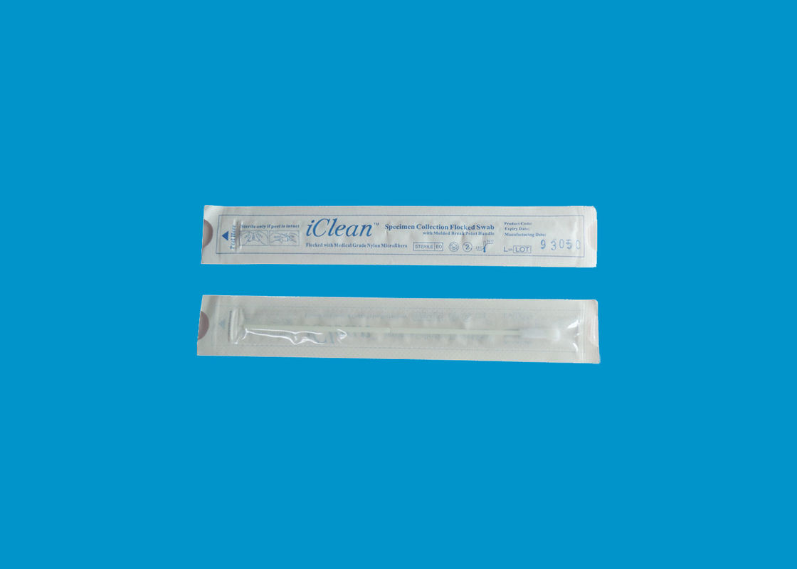 Flexible Nylon Flocked Plastic Nose Throat Swab Oral Nasal Specimen Collection CM-FS915