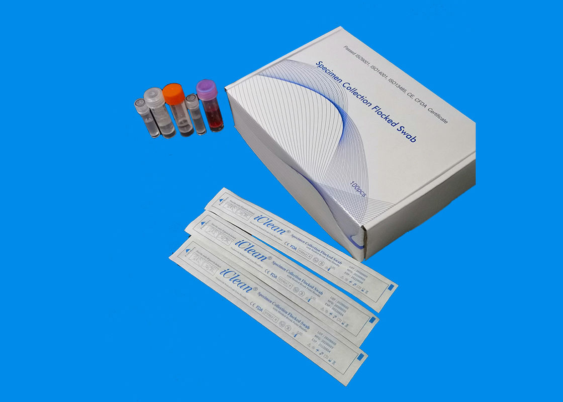 Disposable Nylon Fiber Flocked Swab For DNA Specimen Collection Viral Transport Swab