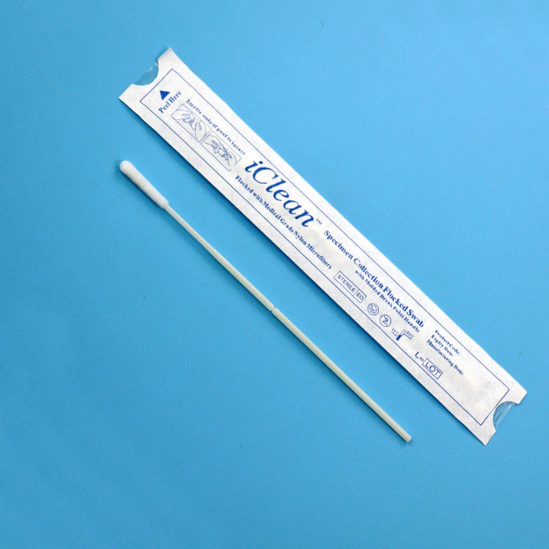 Disposable Lab Test Sterile Throat Oral Transport Nylon Flock Nasal Swab Medical