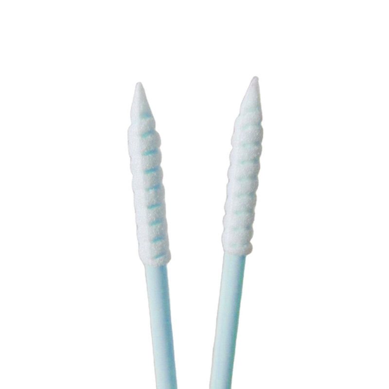 CM-PS752 Slim Pointed Spiral Head Esd Foam Polyester Cleanroom Swabs for Electronics Cleaning